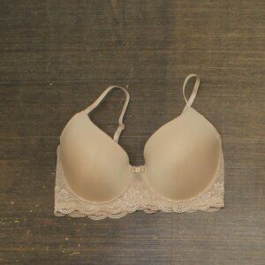 NEW Curve Necessities Womens Lightly Lined Balconette Bra Brown 36D